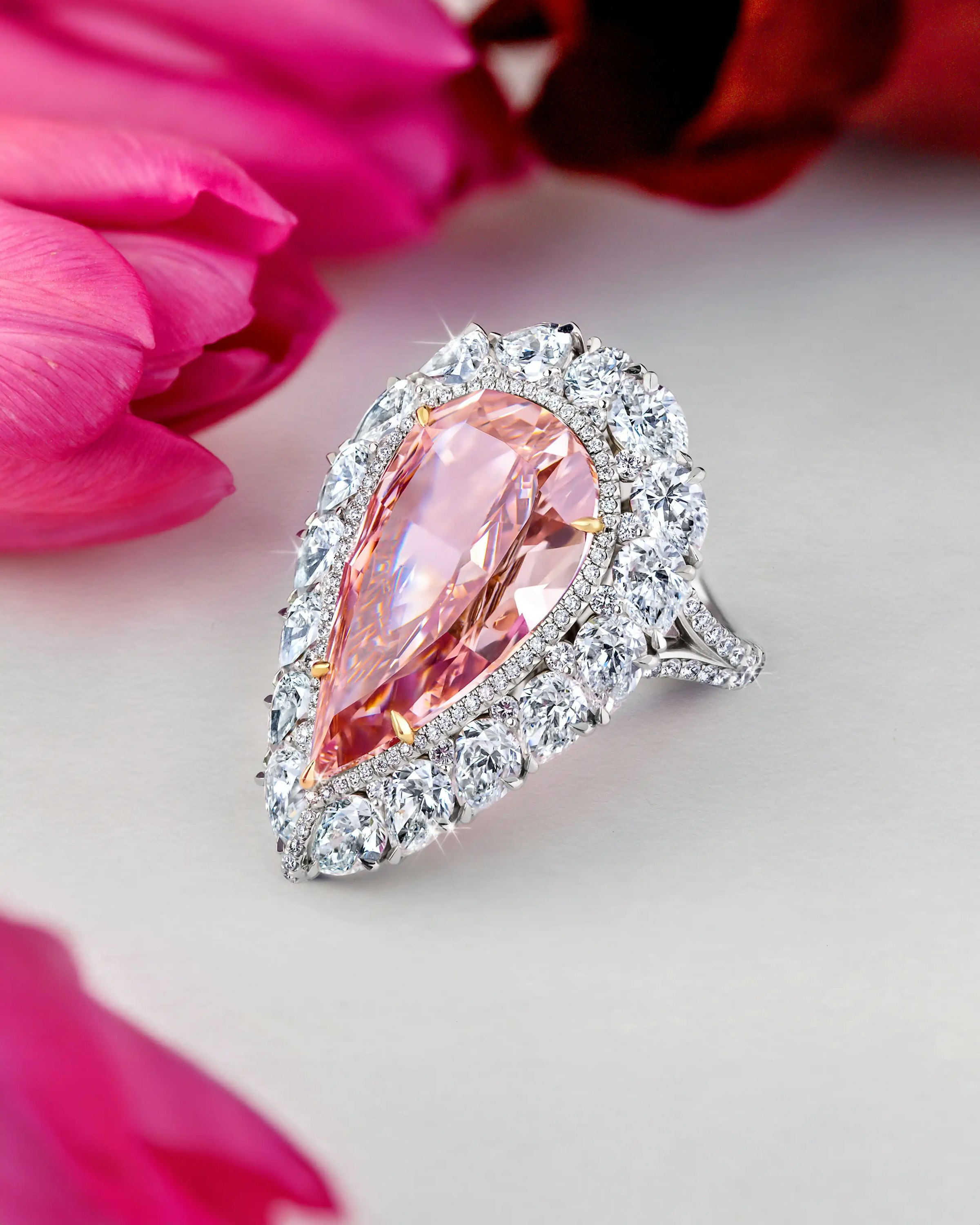the ring, tilted to the lefthand side
