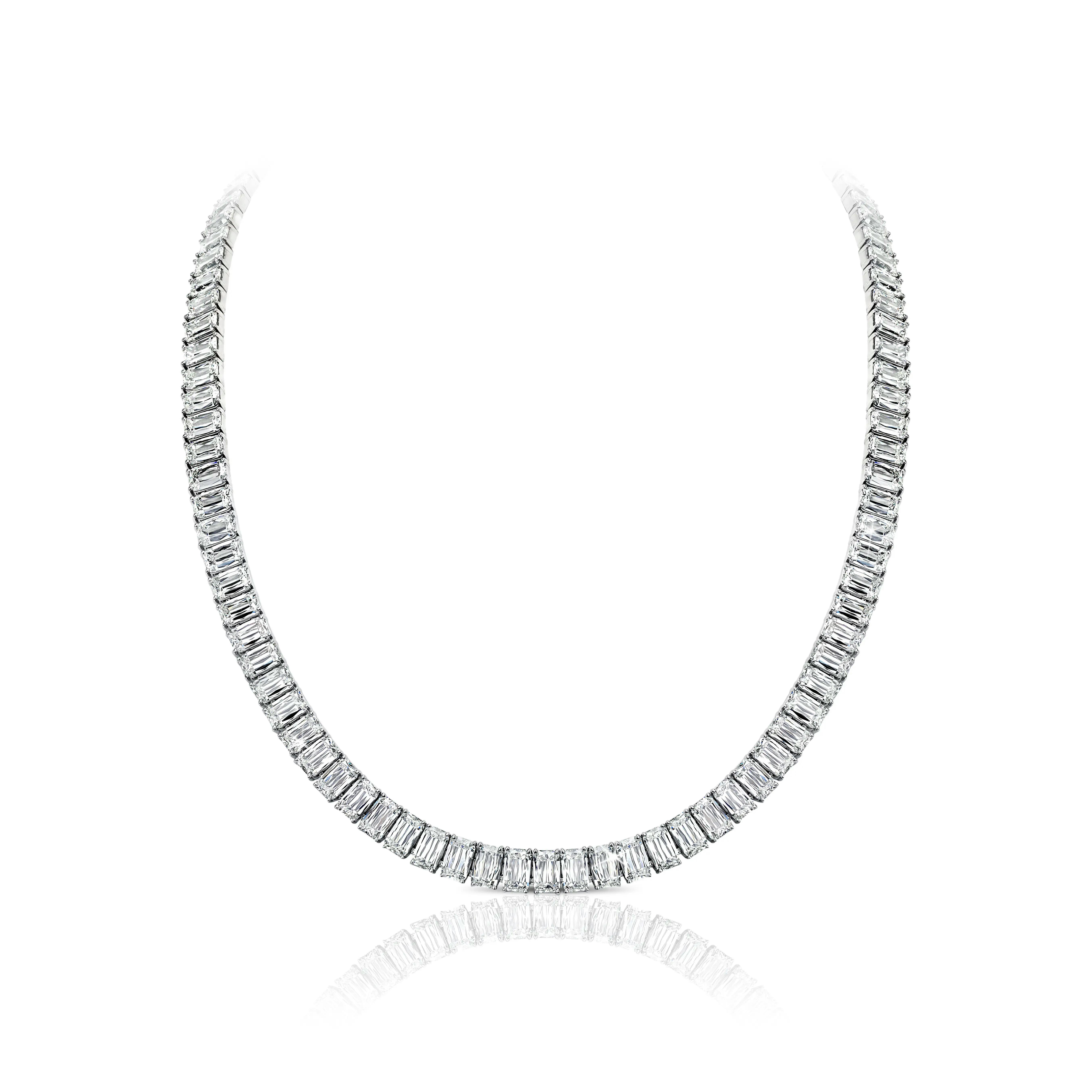 Tennis chain diamond necklace hotsell