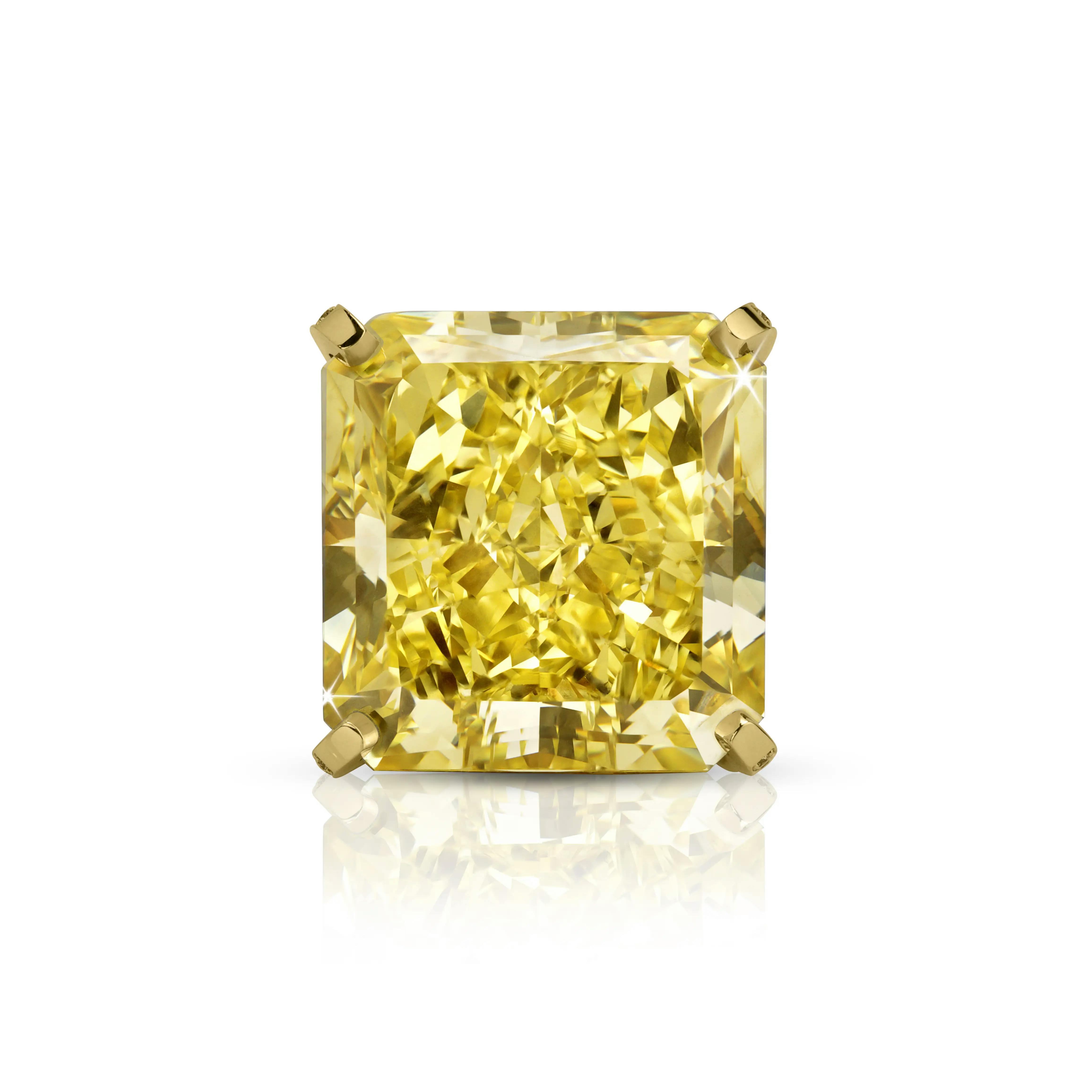top view of the great yellow diamond ring.