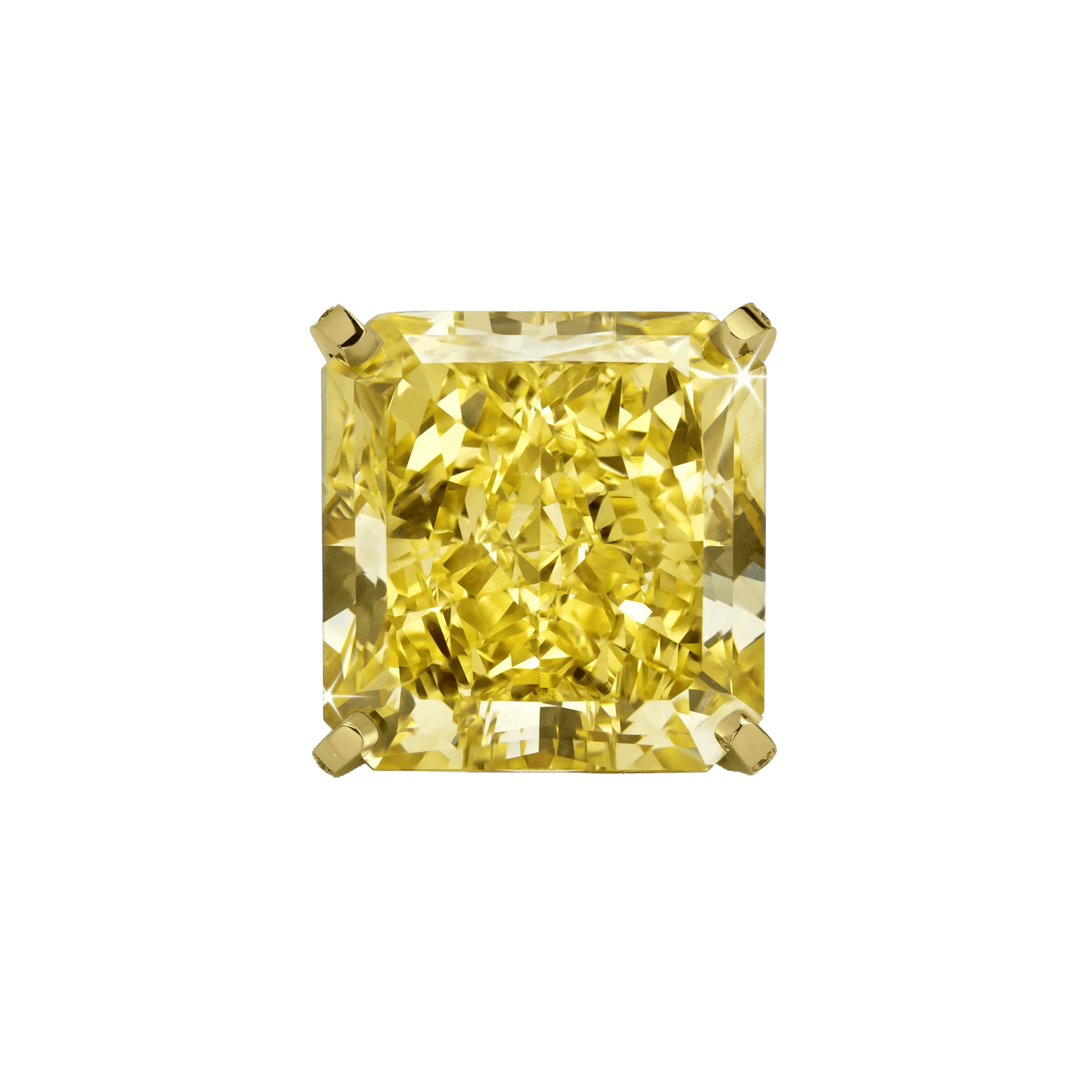 top view of the great yellow diamond ring.