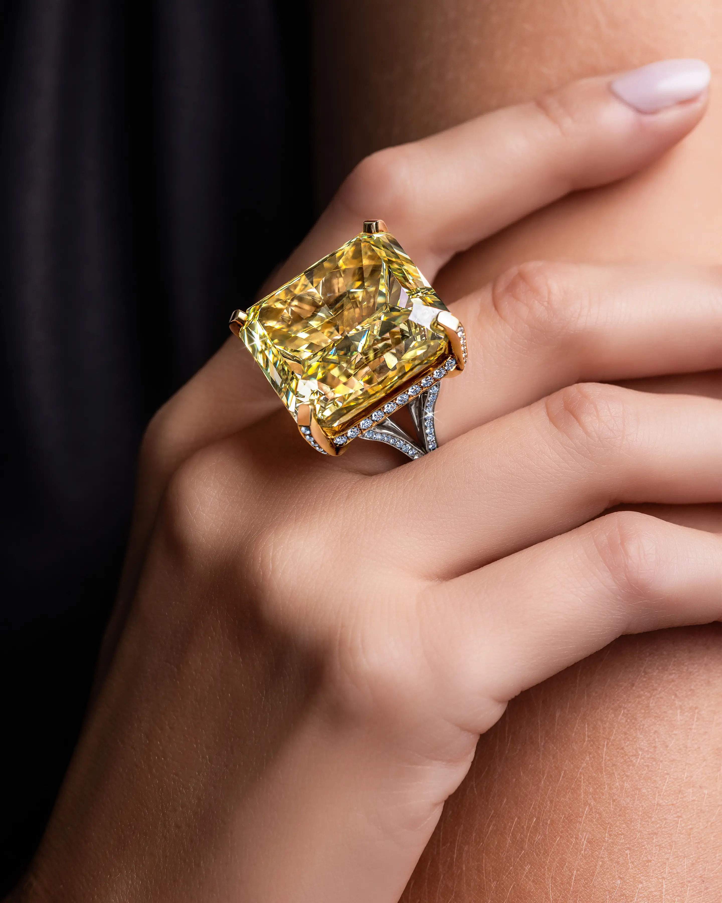 Great Yellow Diamond Ring | Jacob \u0026 Co., image size:2880x3600