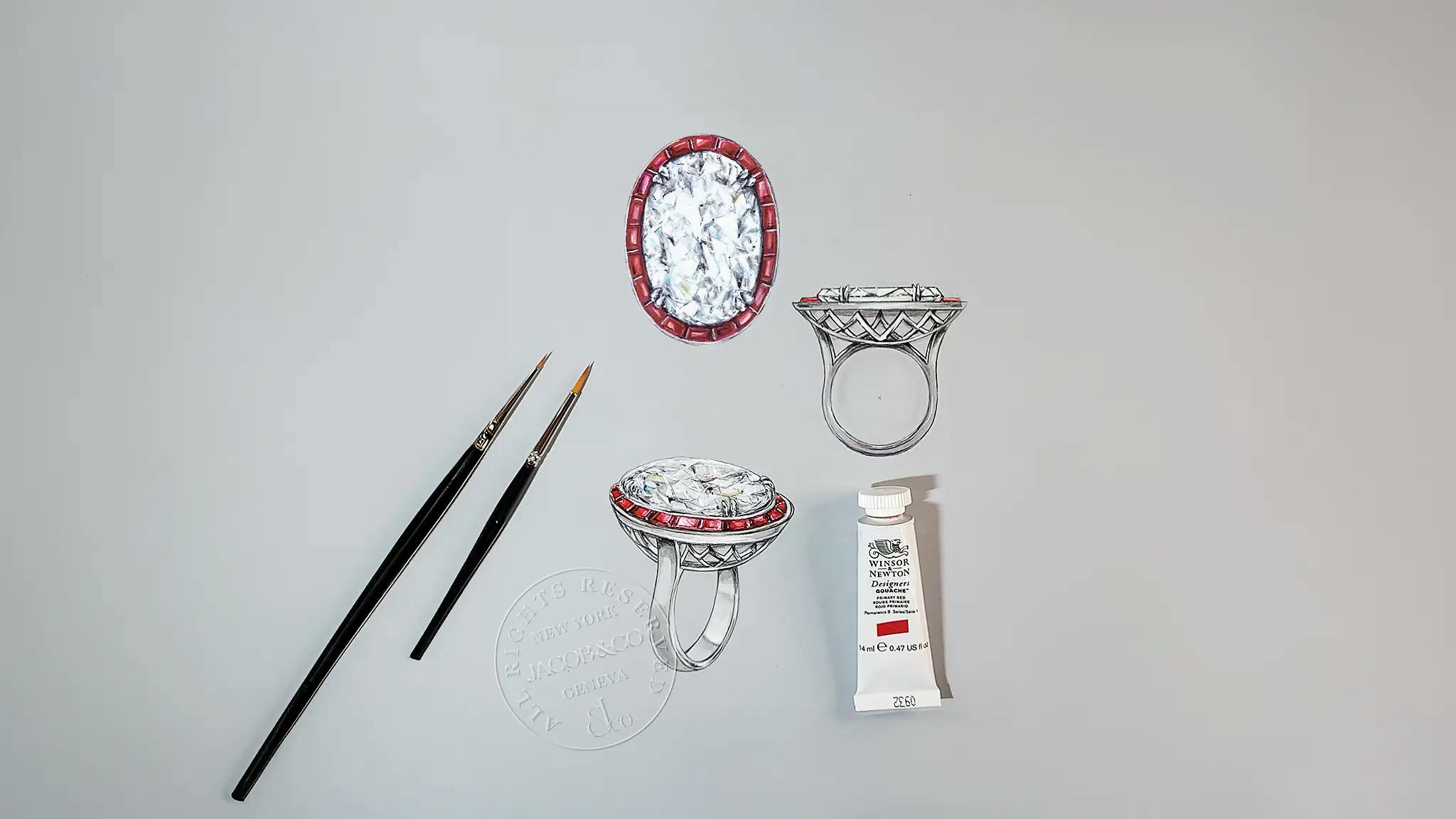 painting of the crimson ice ring.
