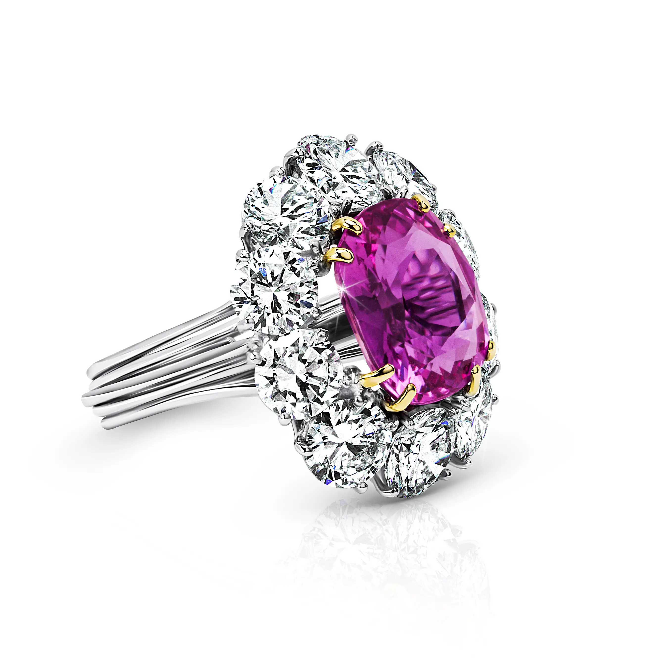 Pink Sapphire Floral Ring | Jacob & Co.