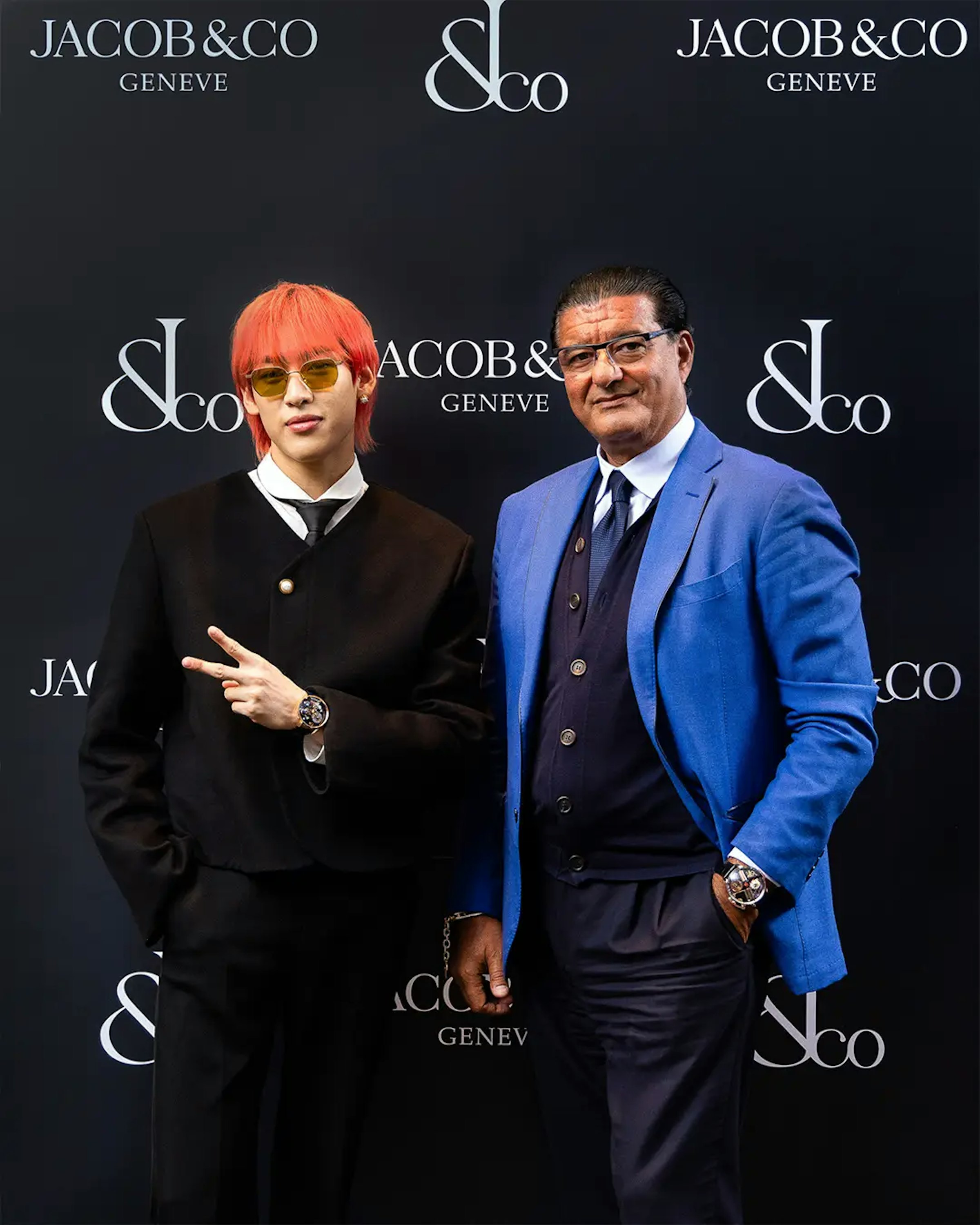 Image of Bambam and Jacob Arabo standing side by side