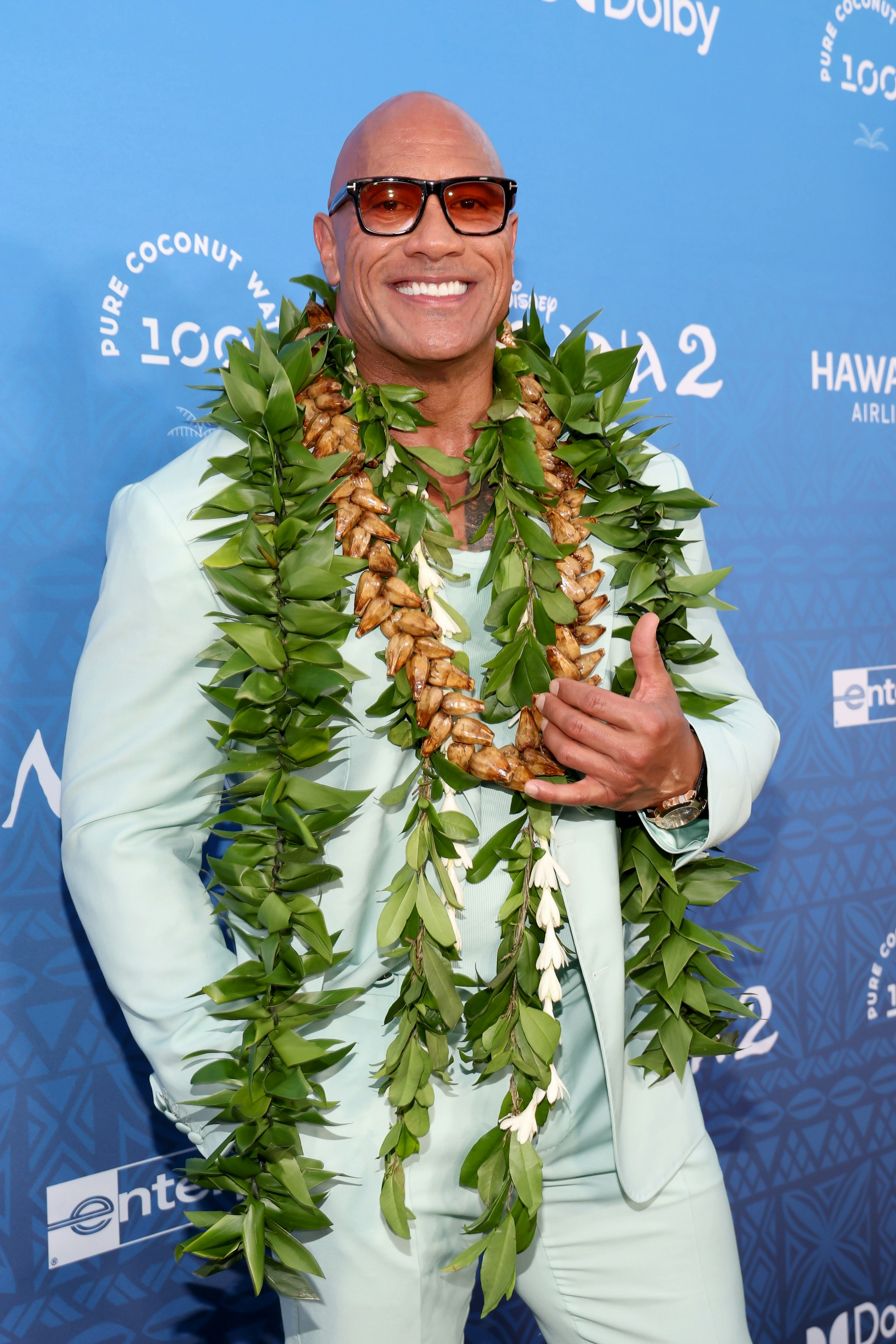 An image of Dwayne "The Rock" Johnson during the launch of Moana 2.