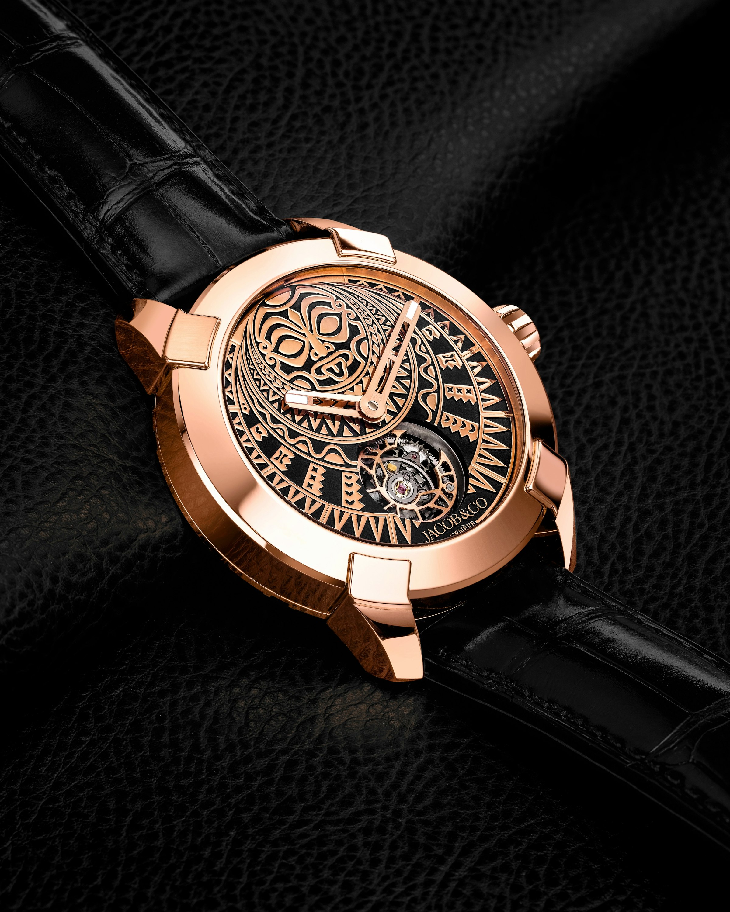 An image of the Matai Tourbillon watch at an angle