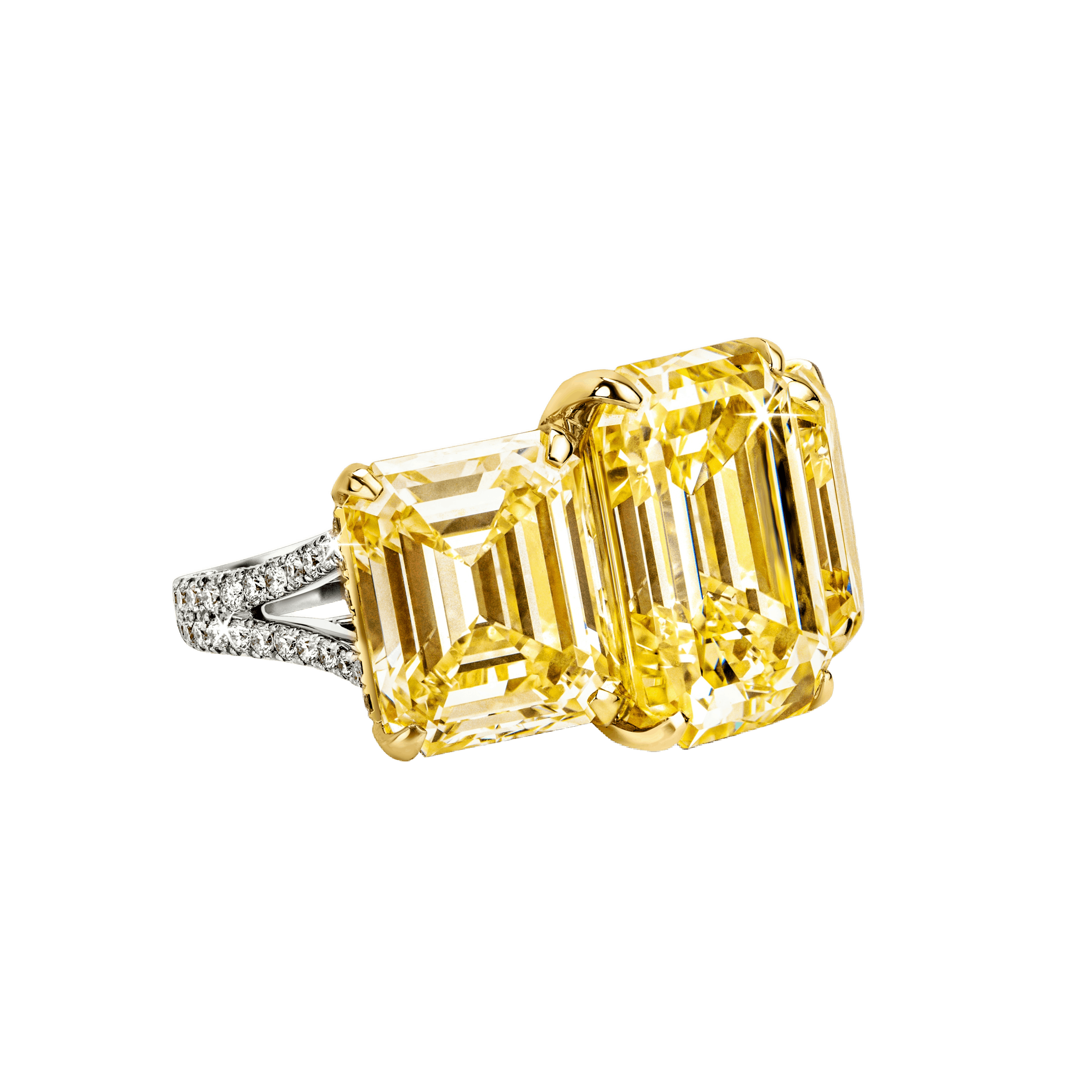 the ring, laid flat on a surface, facing the righthand side