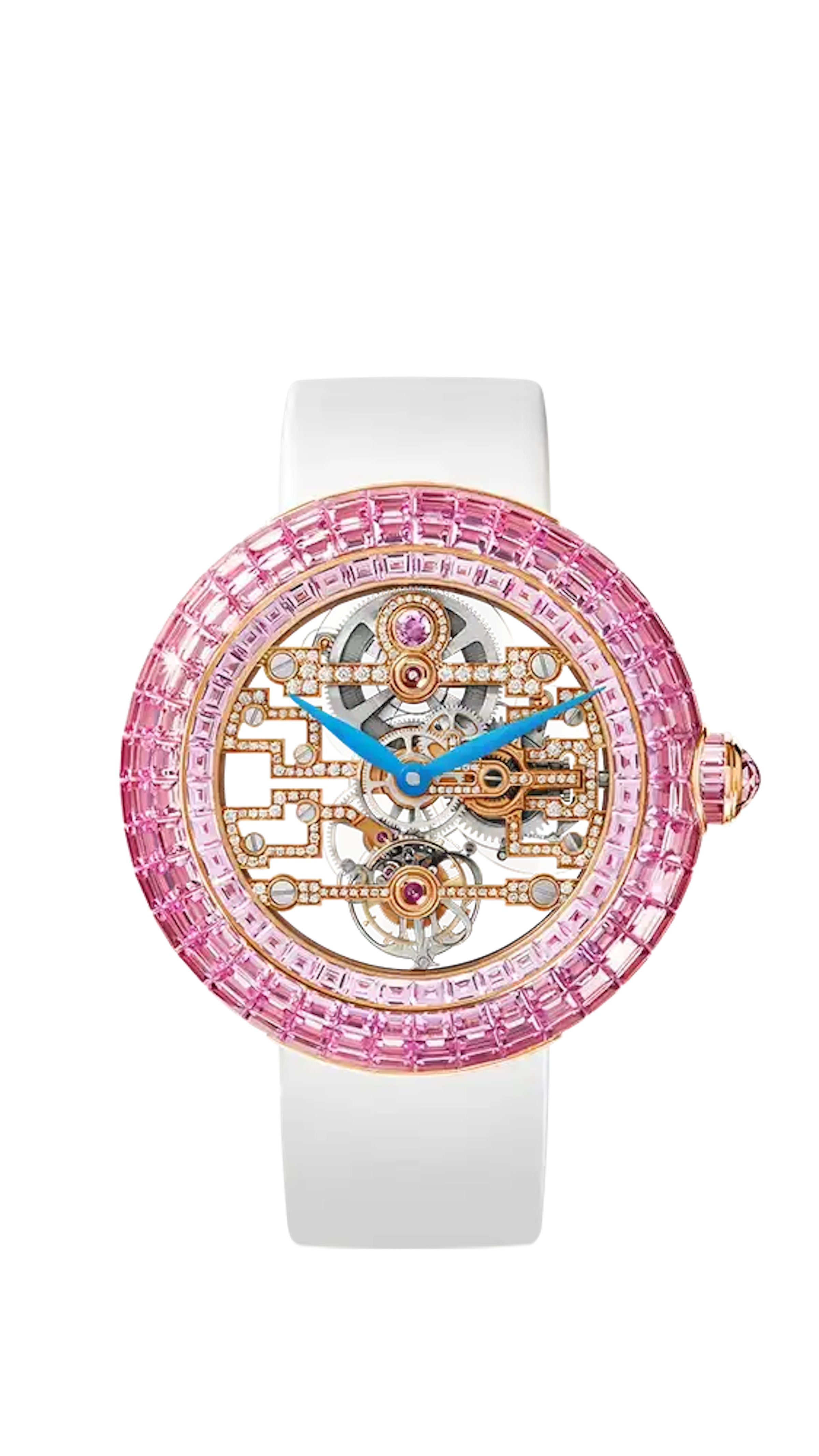 The Brilliant Art Deco in rose gold and pink sapphires