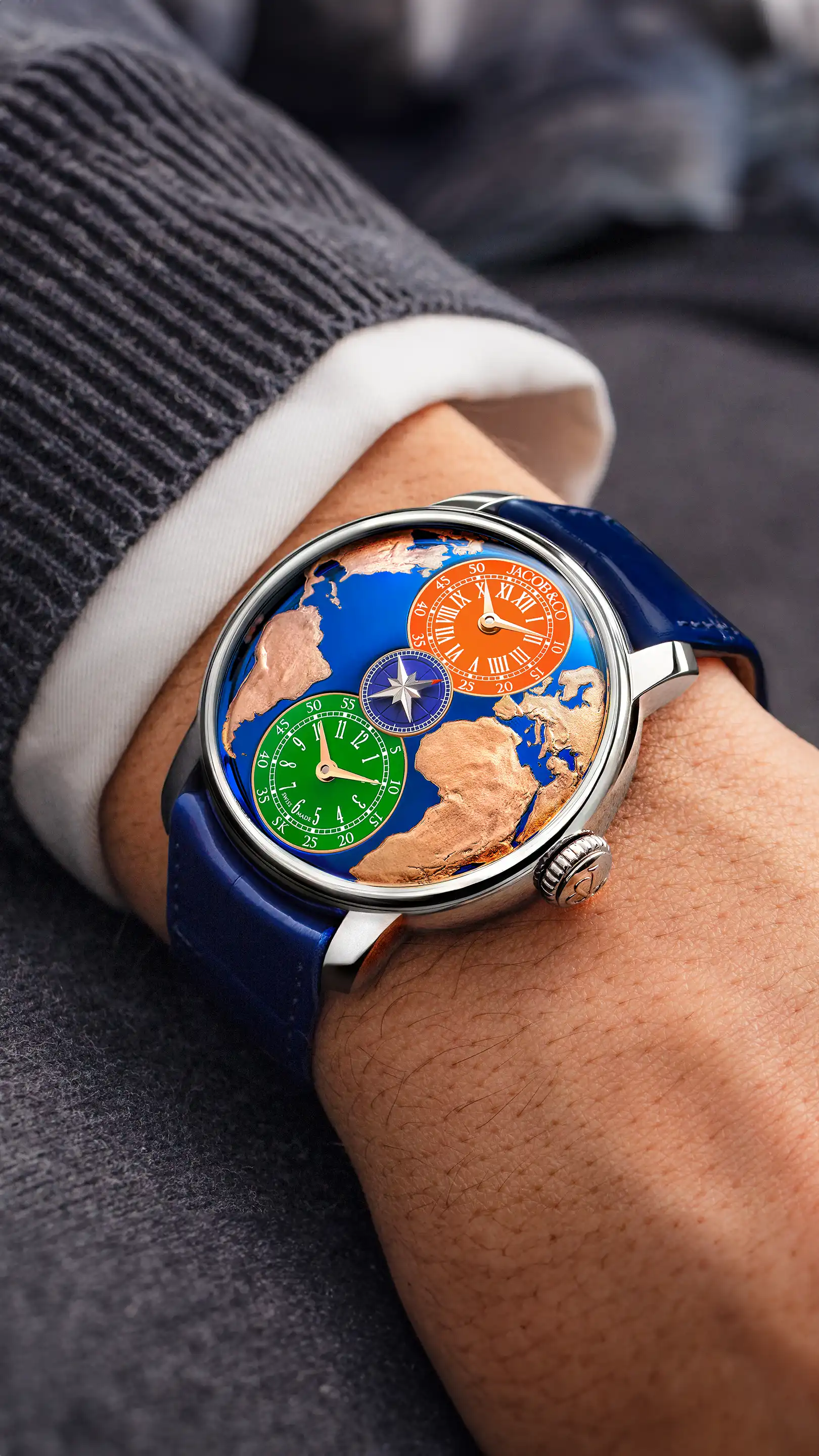 Time Zone Cross Country Watch The World Is Yours Dual Time Zone - Main Image