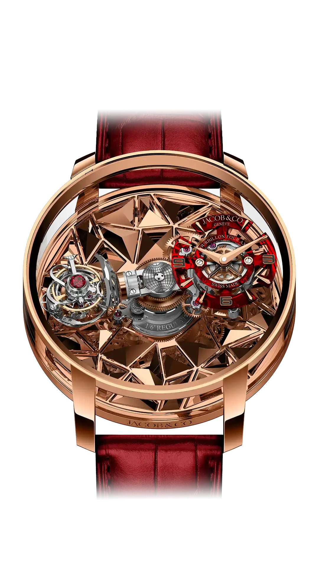 the rose gold astronomia four-axis tourbillon.