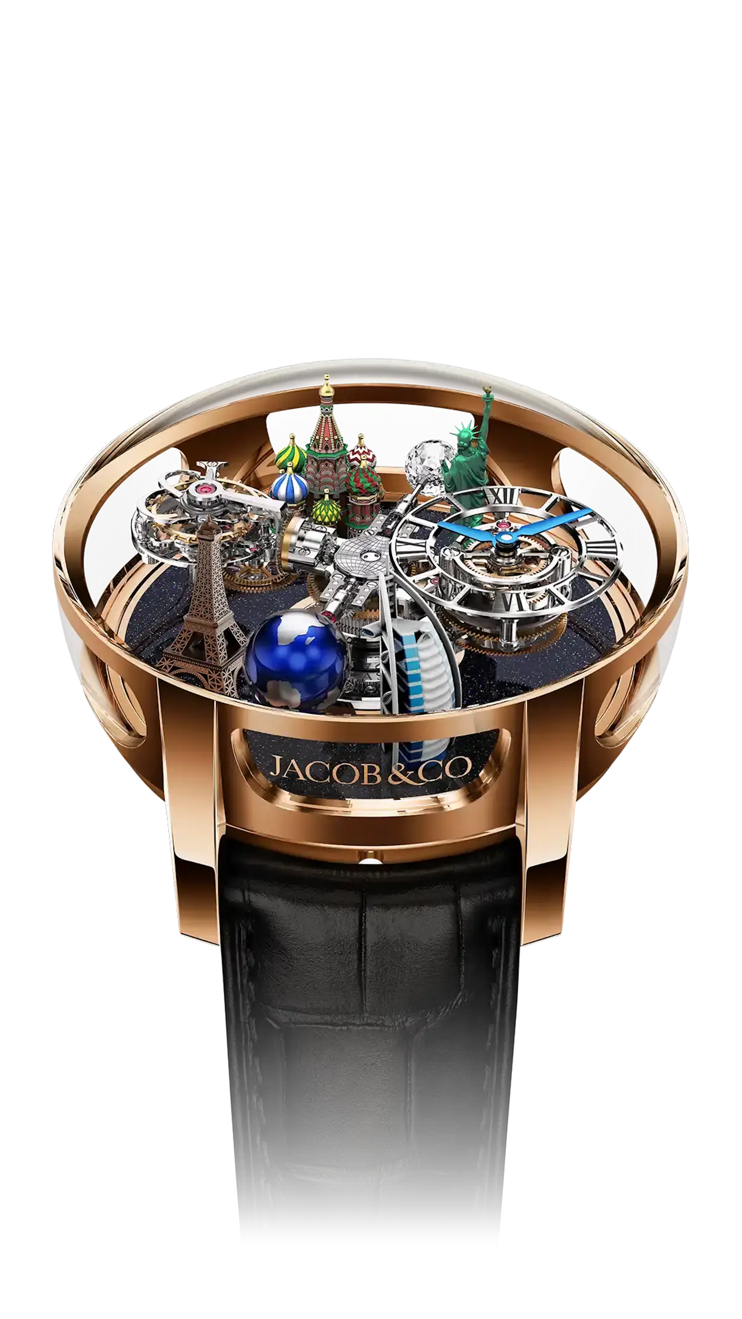 The Astronomia Art International, with hand-painted buildings such as Tour Eiffel, Statue of Liberty, St Basil’s Cathedral, and Burj Al Ara