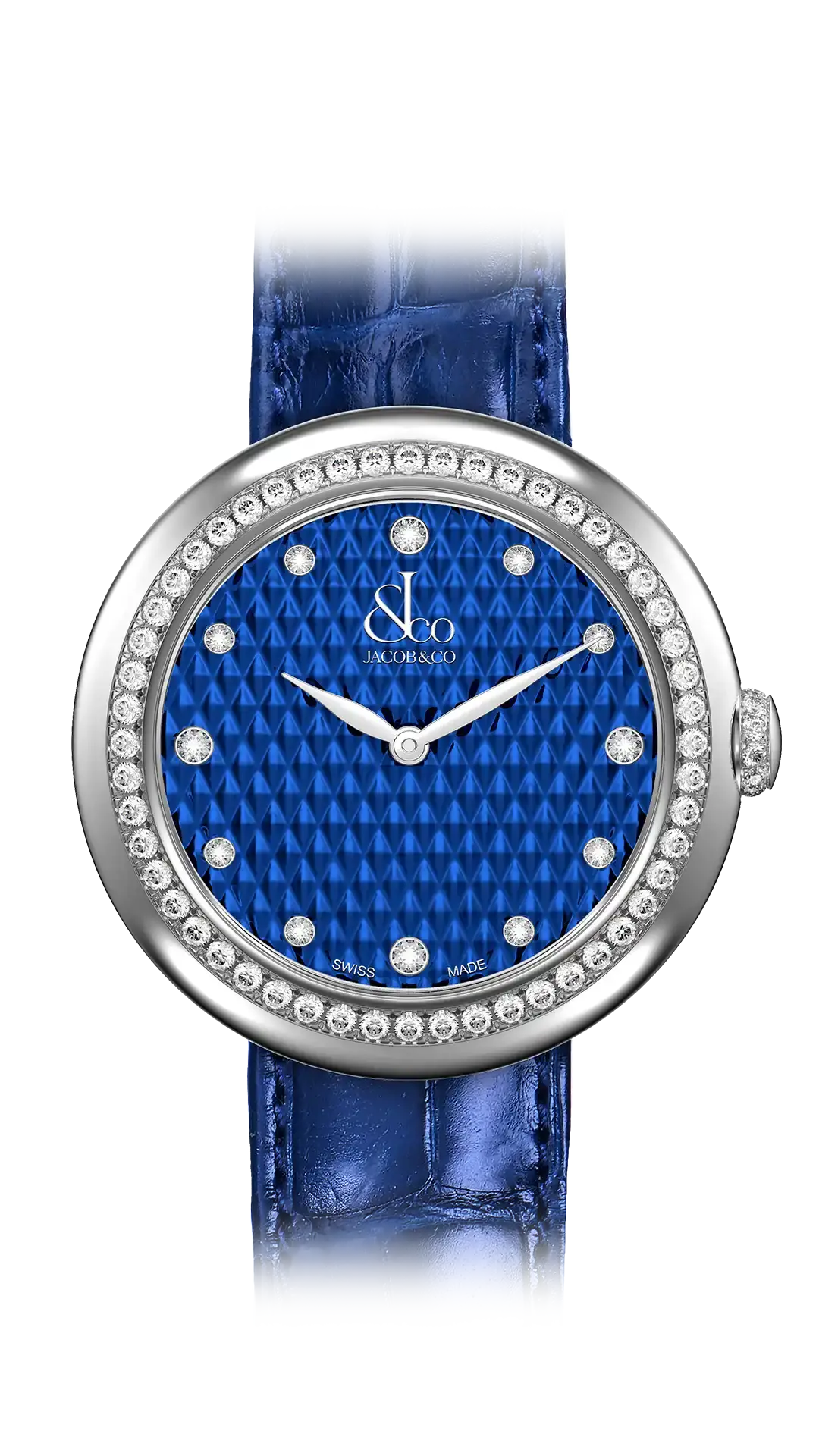 Jacob & Co Brilliant - Stainless Steel with Blue Pyramid Dial