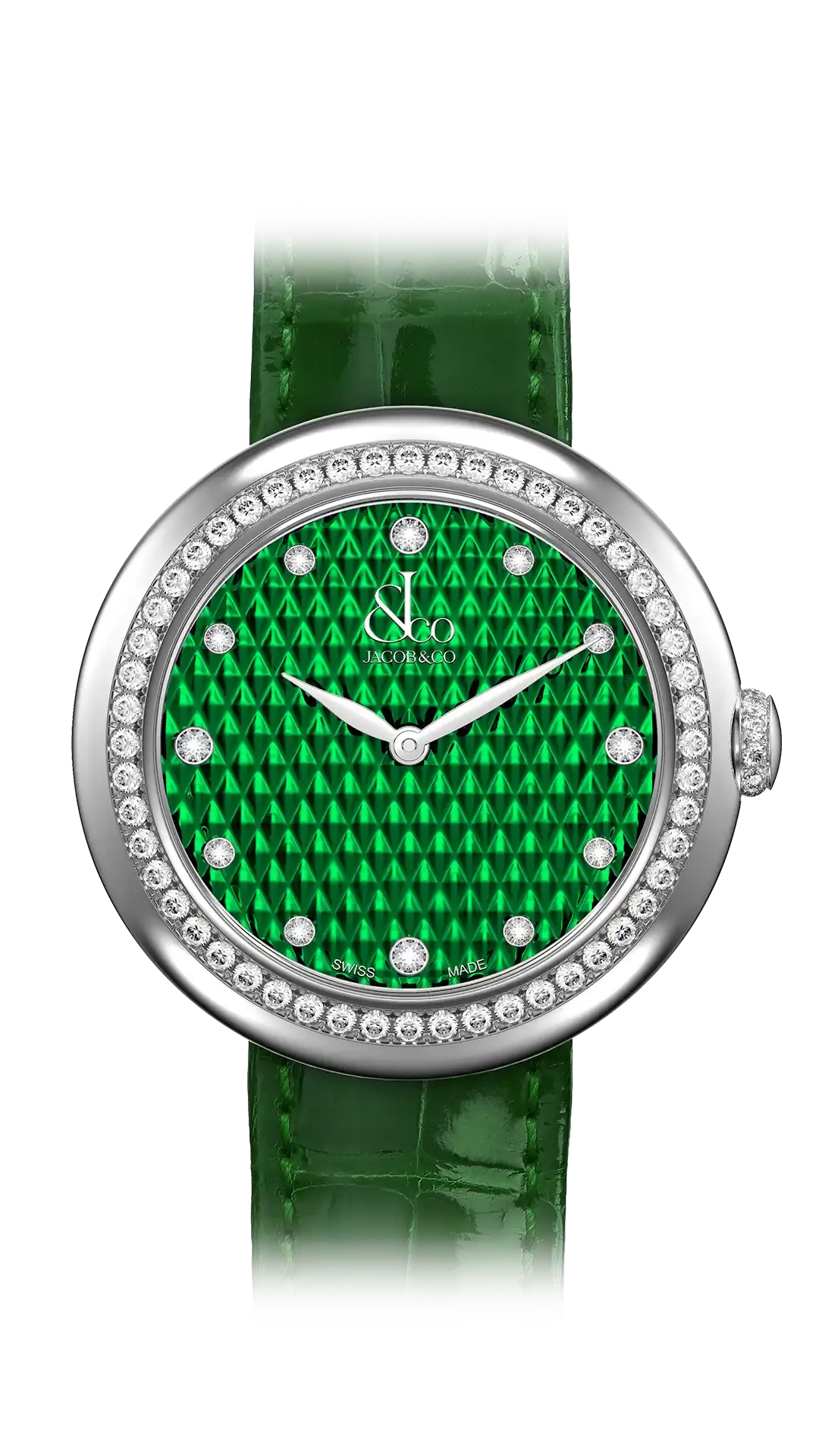 Jacob & Co Brilliant - Stainless Steel with Green Pyramid Dial