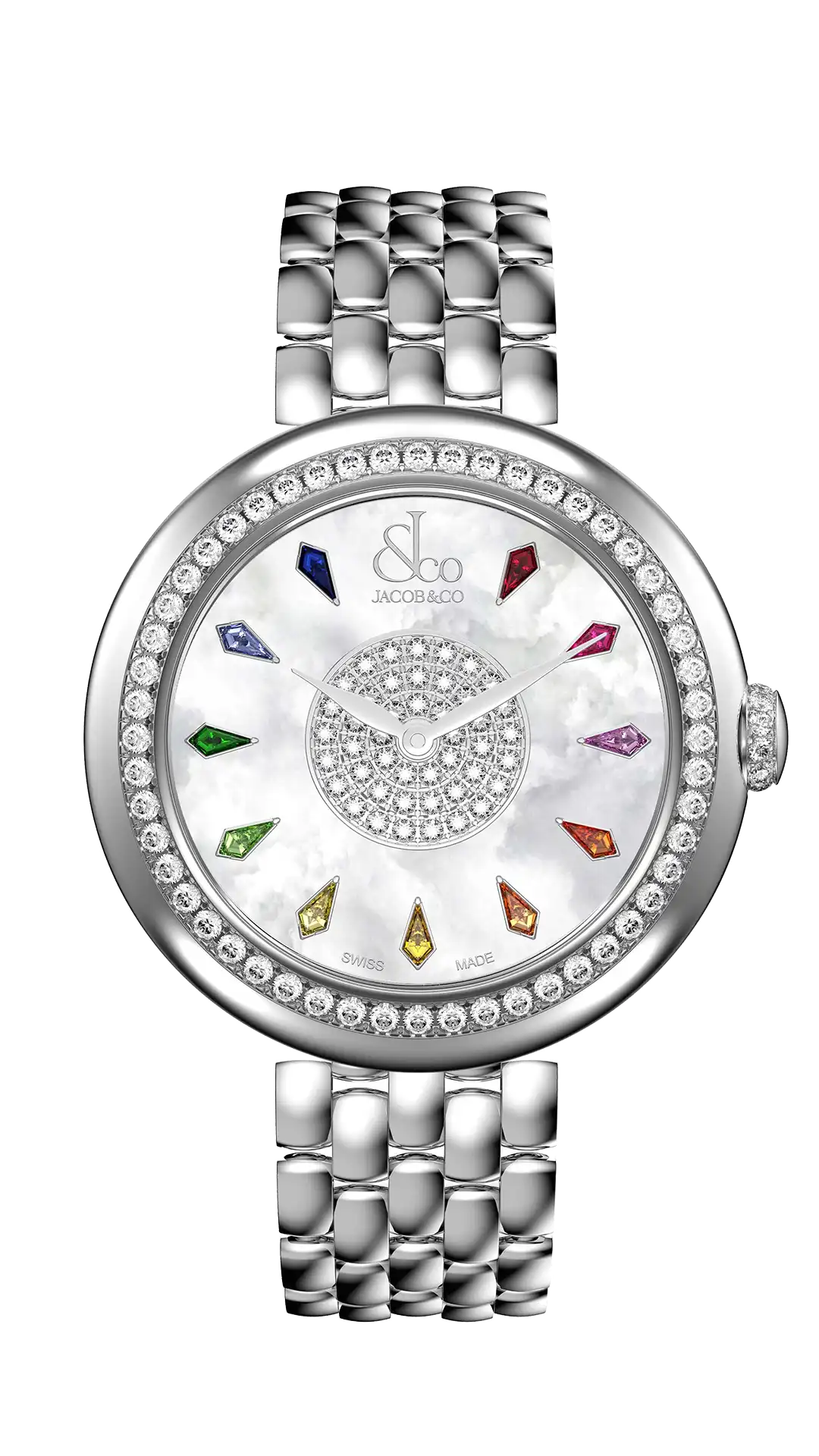 Jacob & Co Brilliant - Rainbow Sapphires in Stainless Steel (Bracelet)