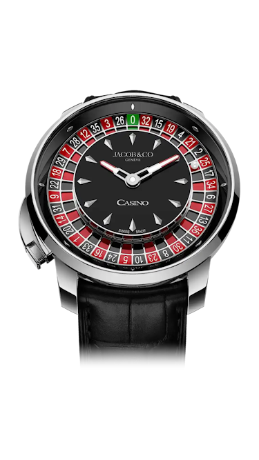 The Casino Roulette with Black Adventurine Dial in White Gold