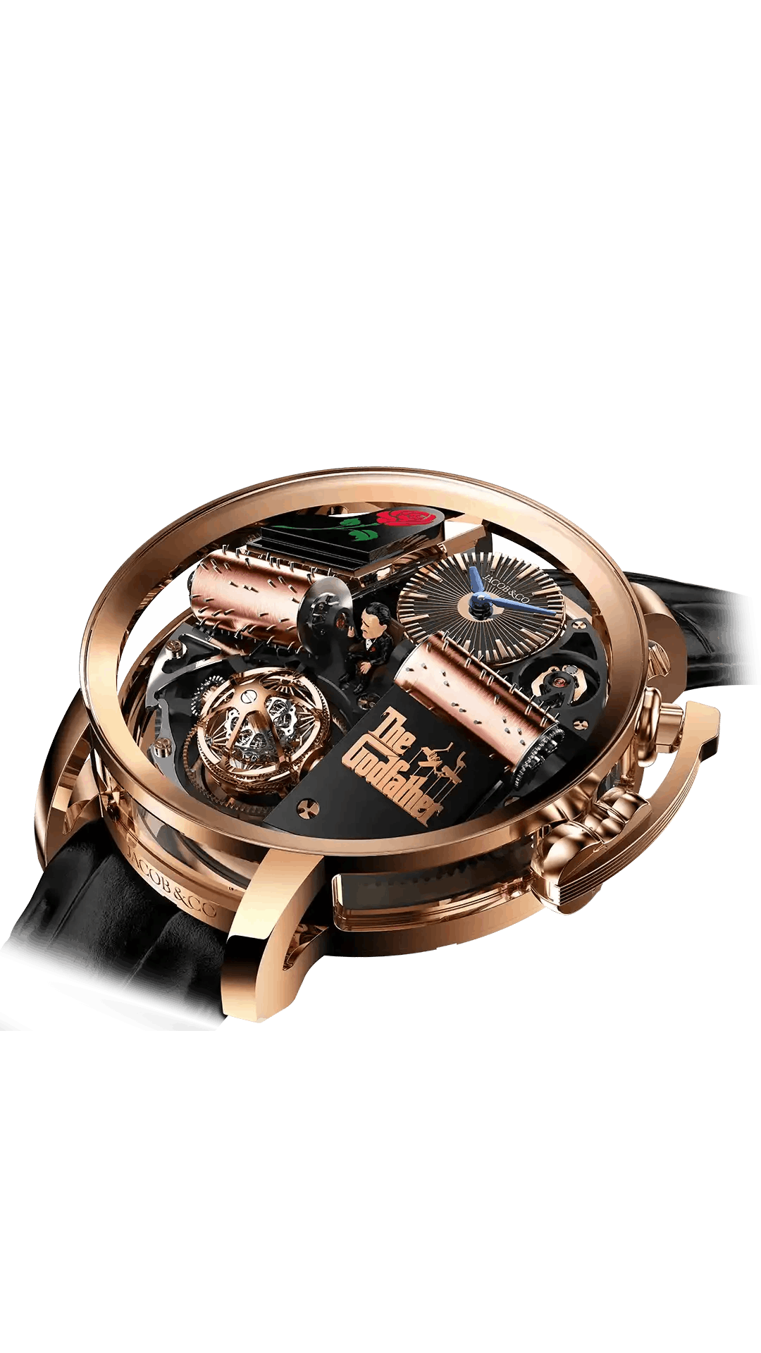 The rose gold Opera Godfather, with rose gold cylinders.