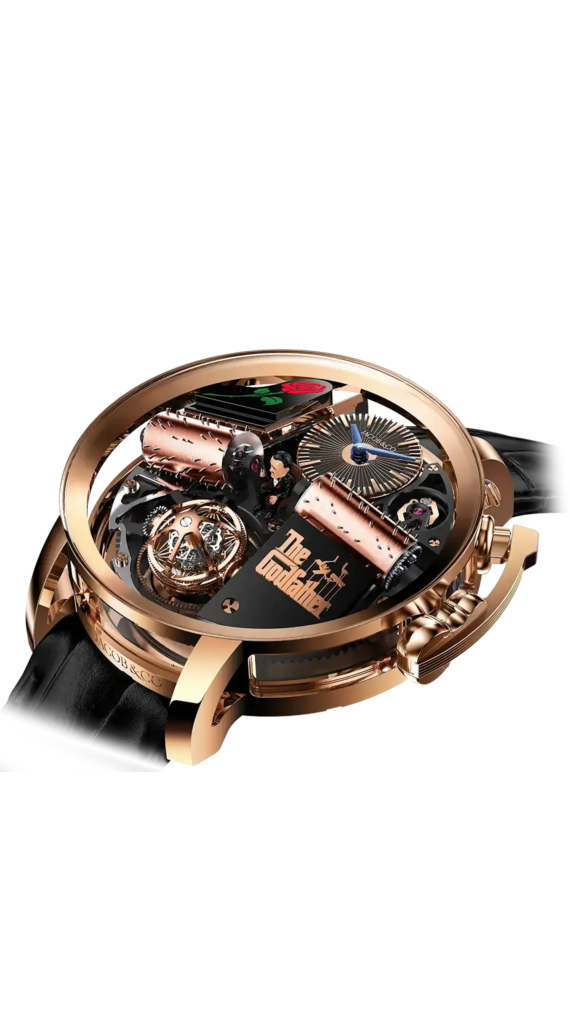 The rose gold Opera Godfather, with rose gold cylinders.