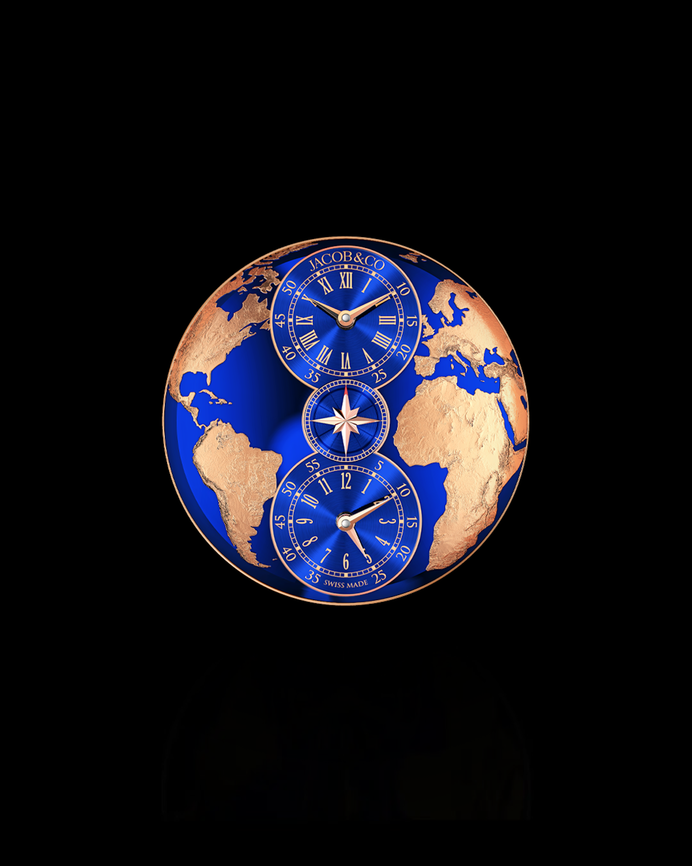 Front Interior Movement of the Dual Time Zone Watch