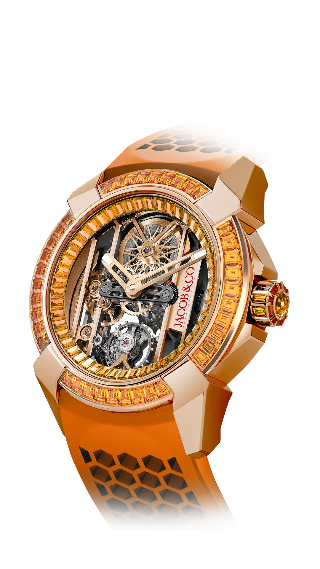 Jacob & Co Epic X Baguette - Orange Sapphires