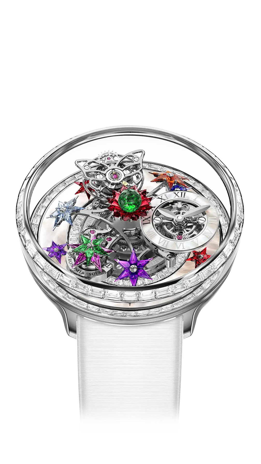 Jacob & Co Fleurs de Jardin - White Gold and White Diamonds with Multicolor Sapphires