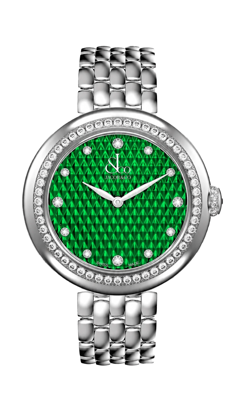 Jacob & Co Brilliant - Stainless Steel with Green Pyramid Dial Bracelet