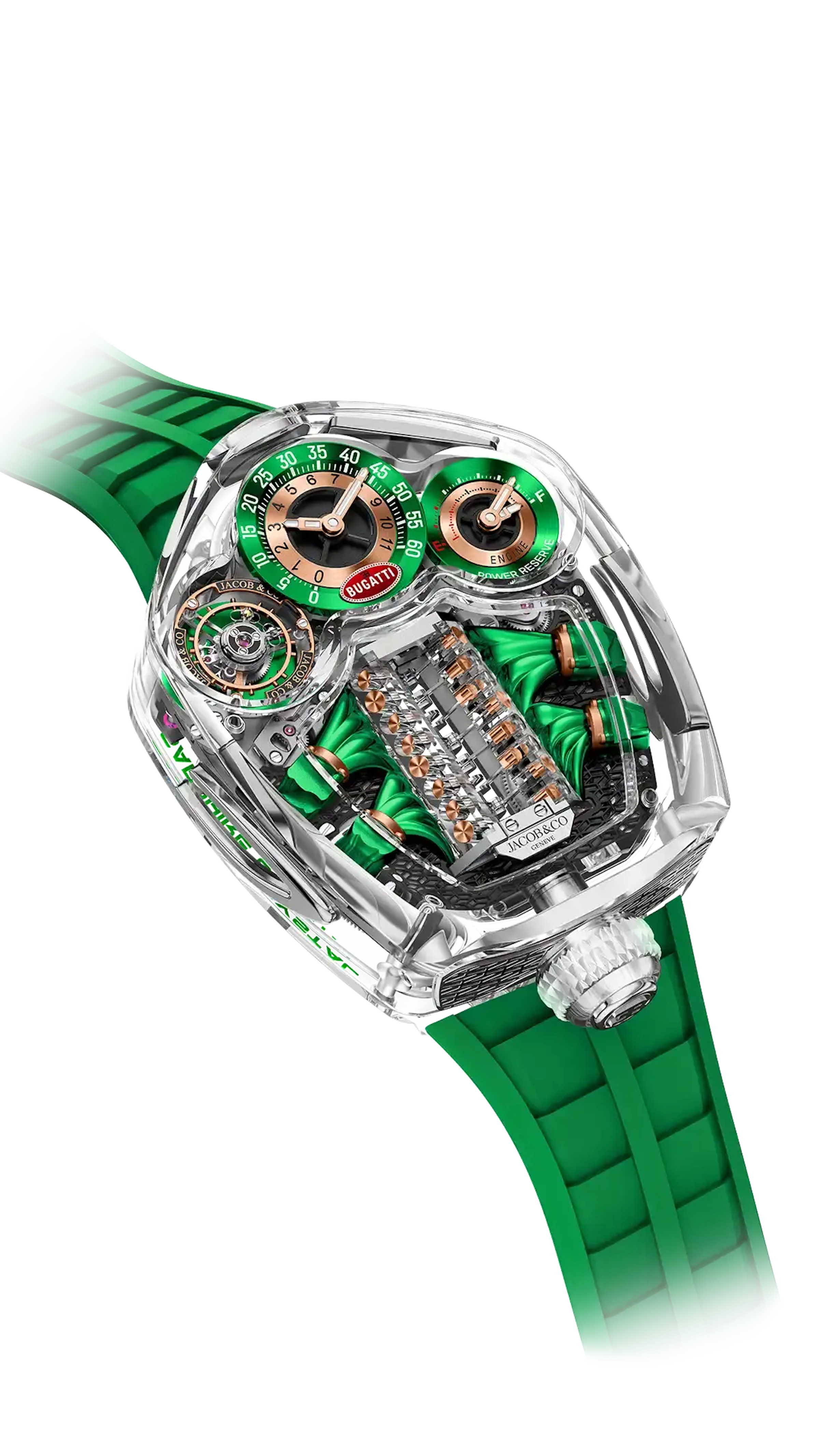 Bugatti Tourbillon Sapphire Crystal | Jacob & Co.
