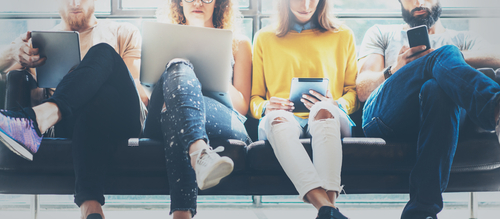 Group of People Using Mobile Devices