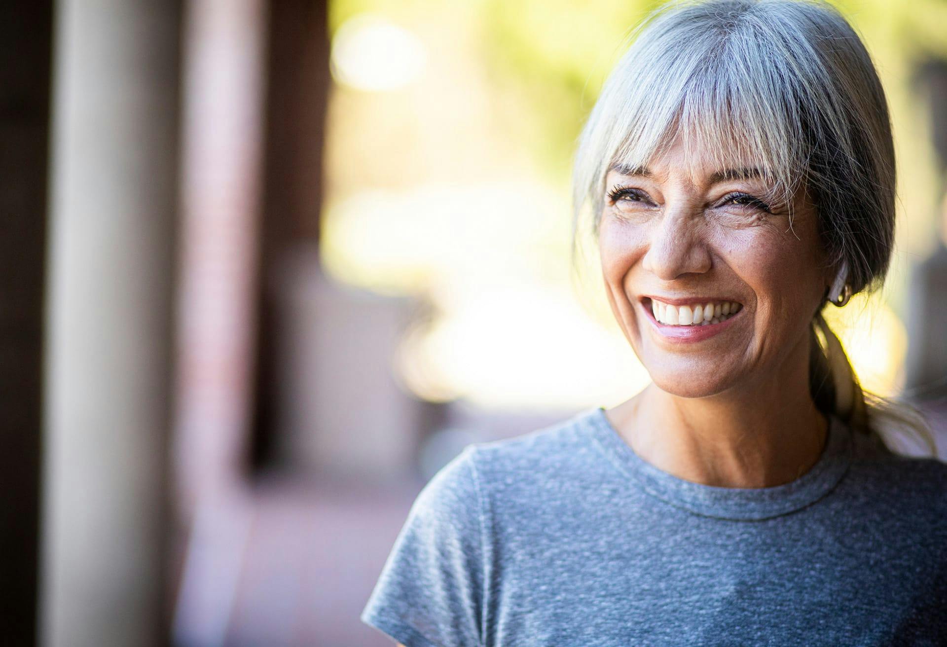 woman smiling