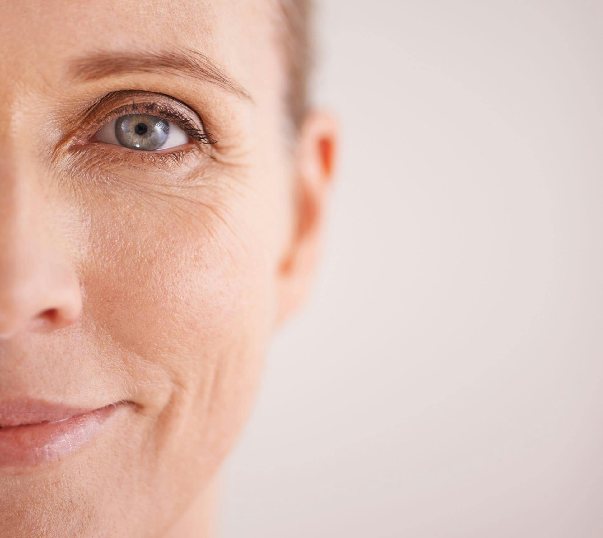 woman with blue grey eyes