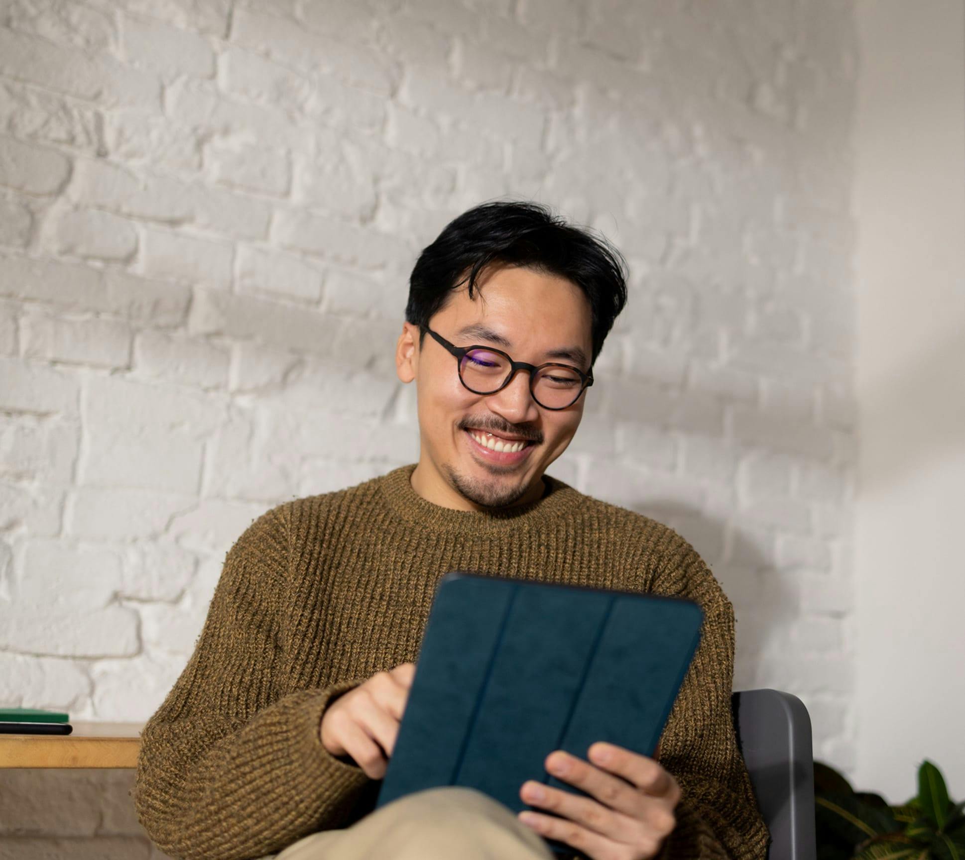 man on ipad