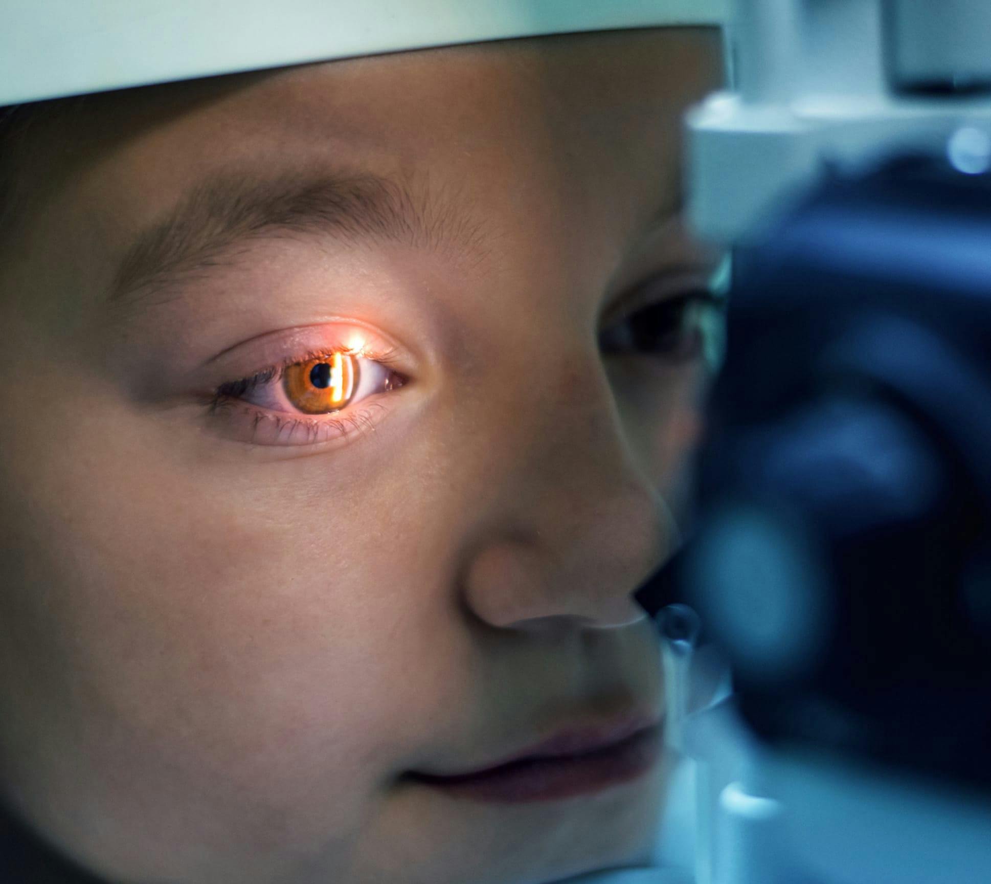 woman getting an eye exam