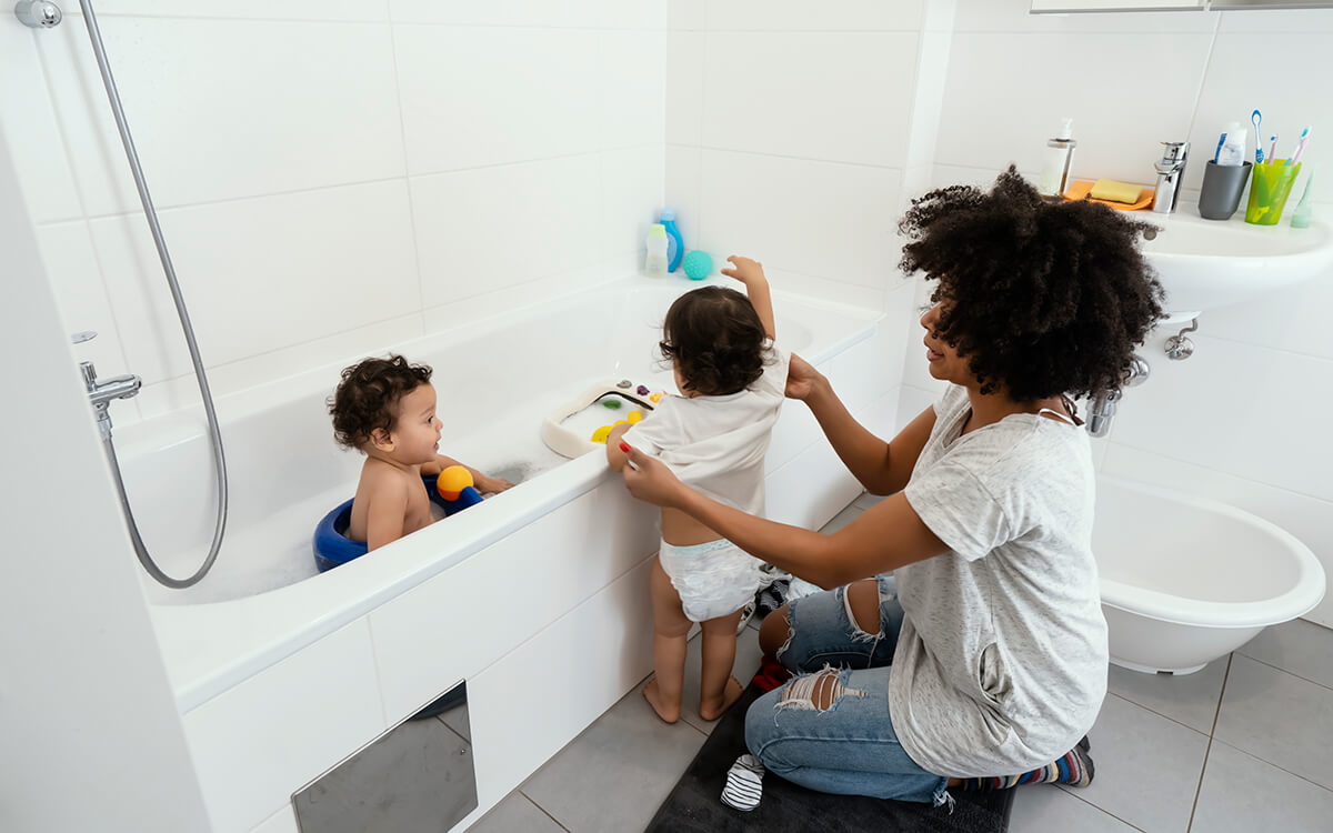 family bathtime