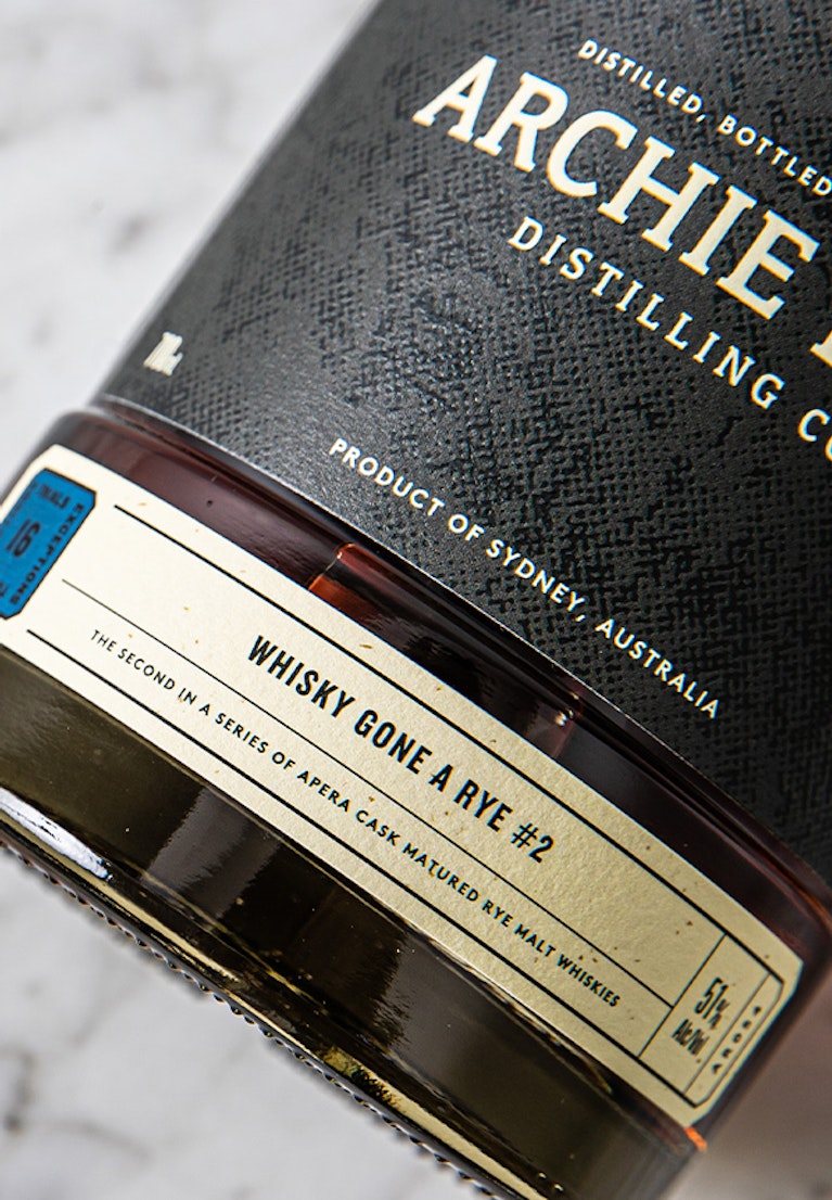 Archie-Rose-Whisky-Gone-A-Rye-number-2-overhead-shot-bottle-base