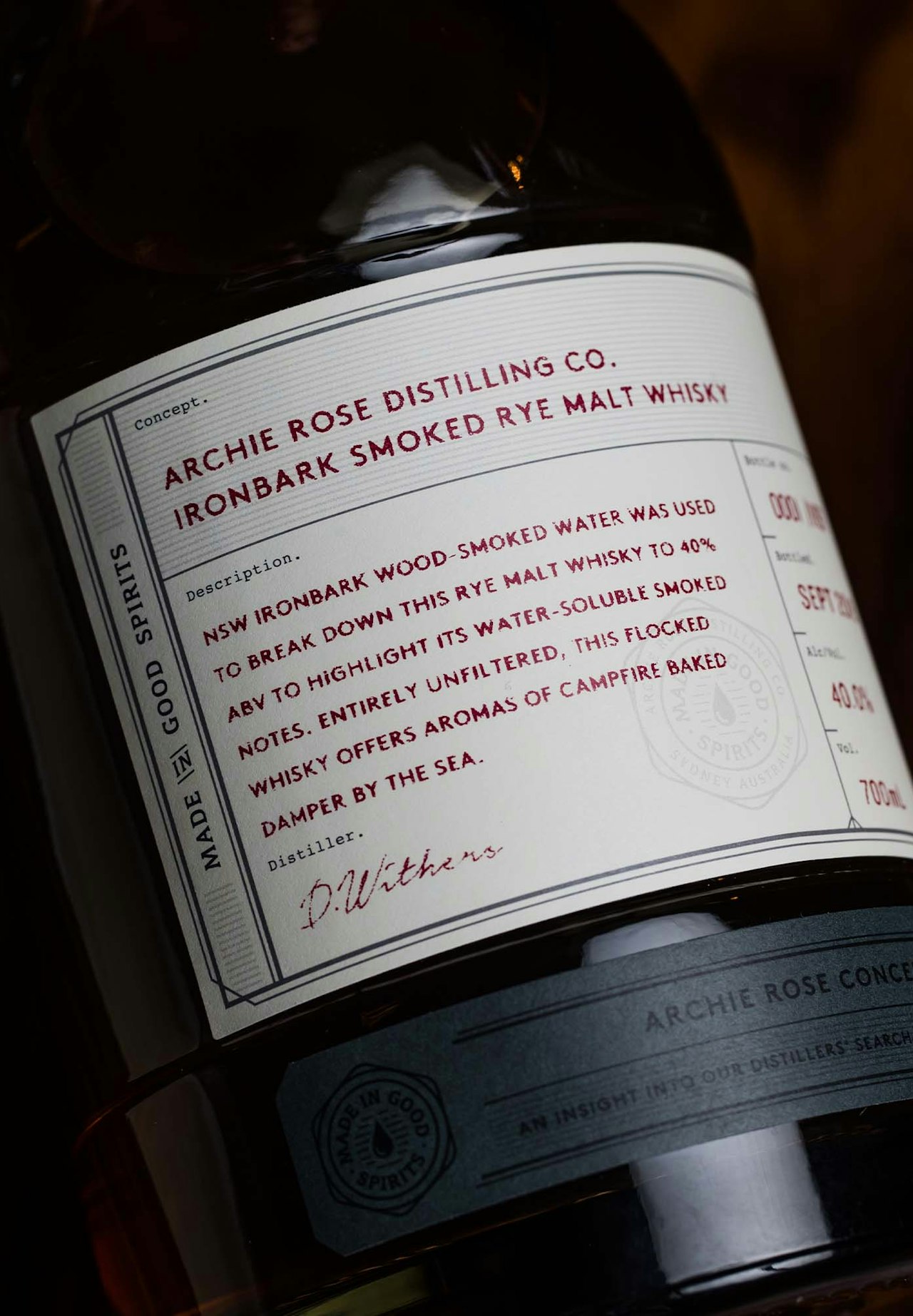 Ironbark Smoked Rye Malt Whisky