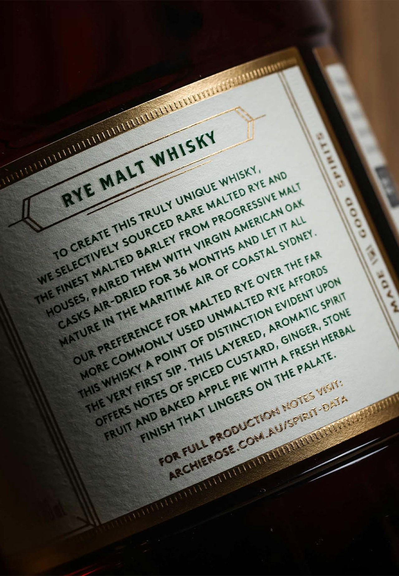 Batch 1 - Rye Malt Whisky
