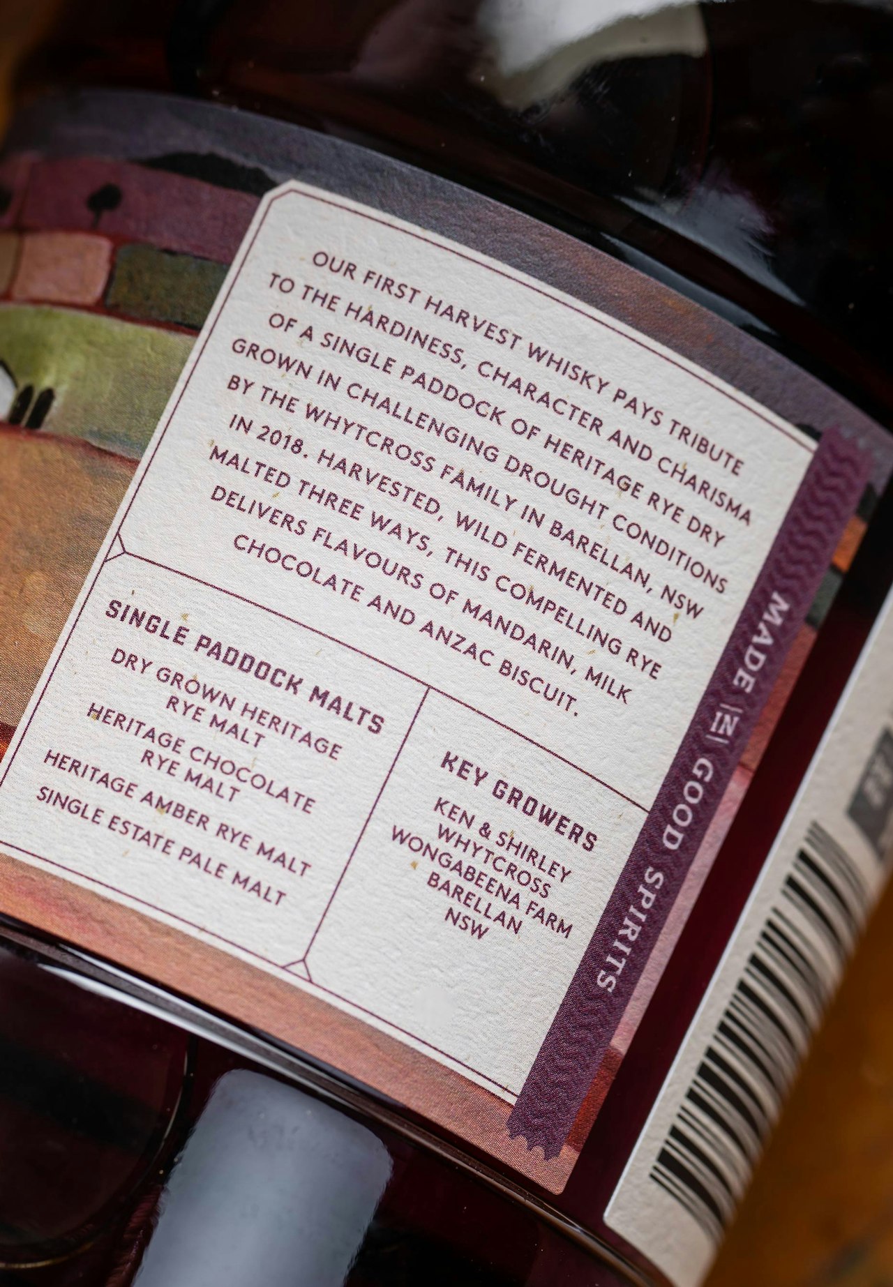 Single Paddock Harvest Whisky