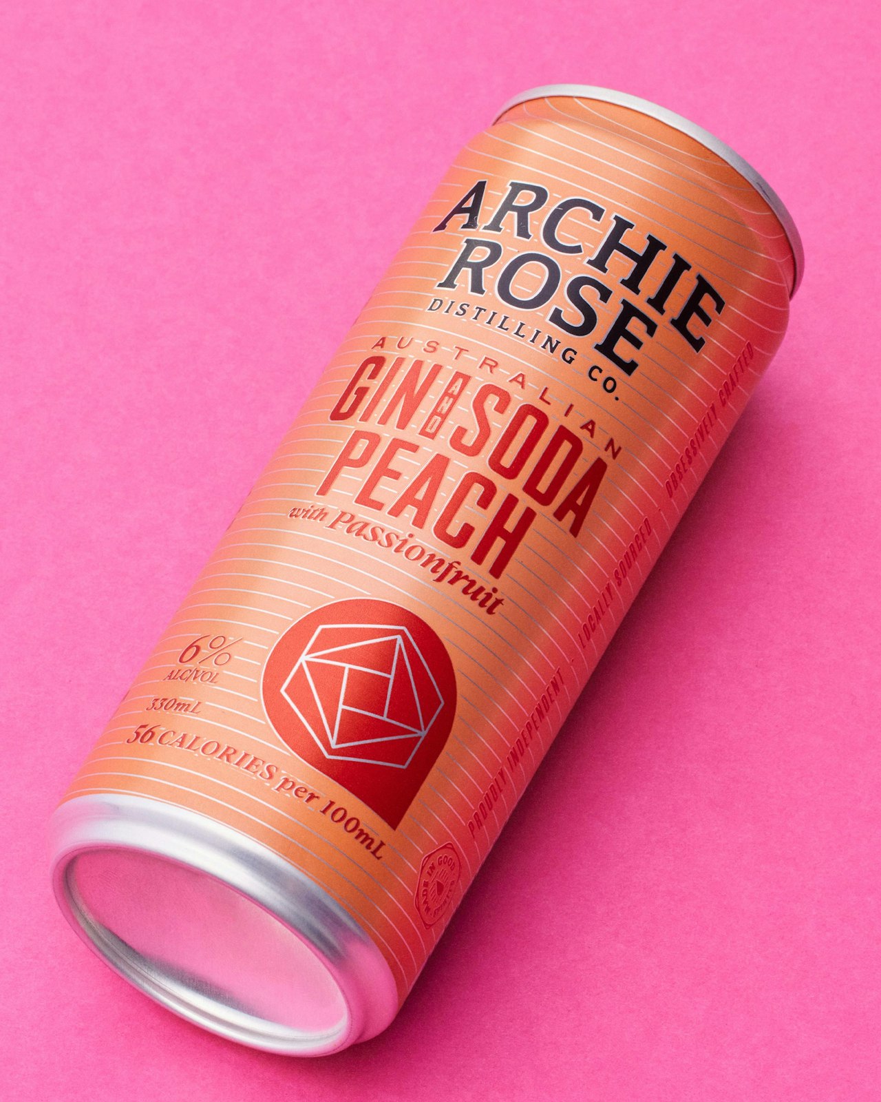 Straight Dry Gin Peach Soda & Passionfruit - 24x330ml