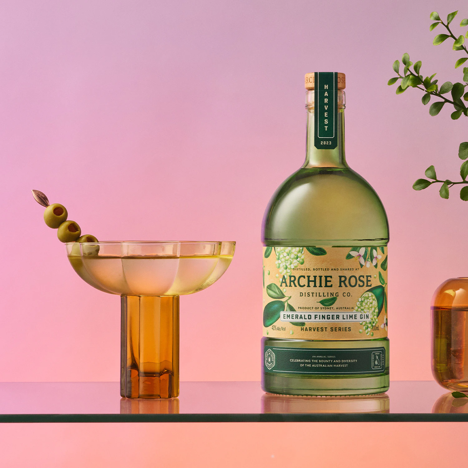 Emerald Finger Lime Gin Martini