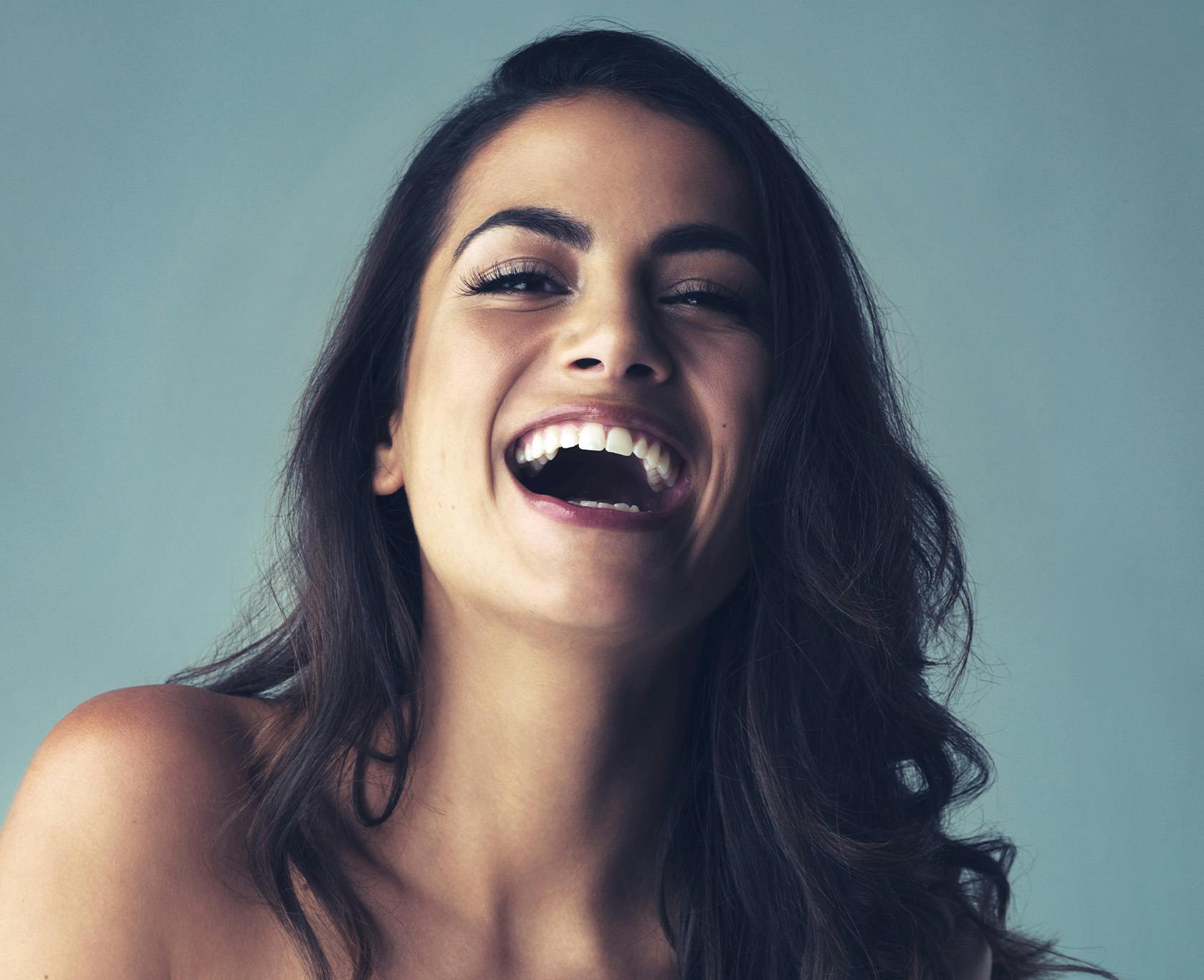 Woman laughing