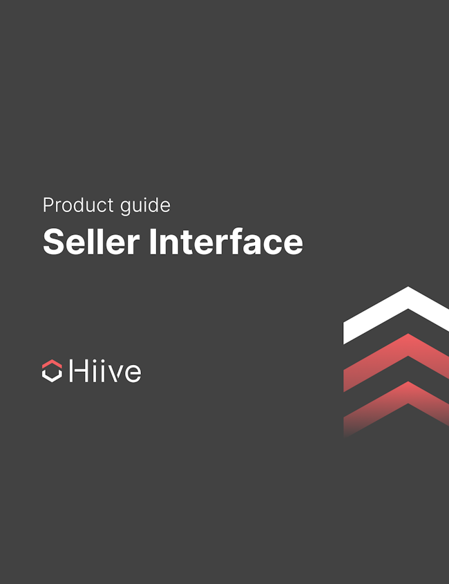 Product guide for the seller interface