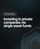 Investing in private companies via single asset funds