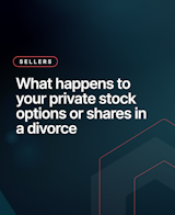 What happens to your private stock options or shares in a divorce