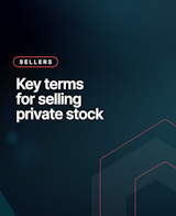 Key terms for selling private stock