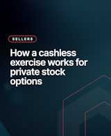 How a cashless exercise works for private stock options