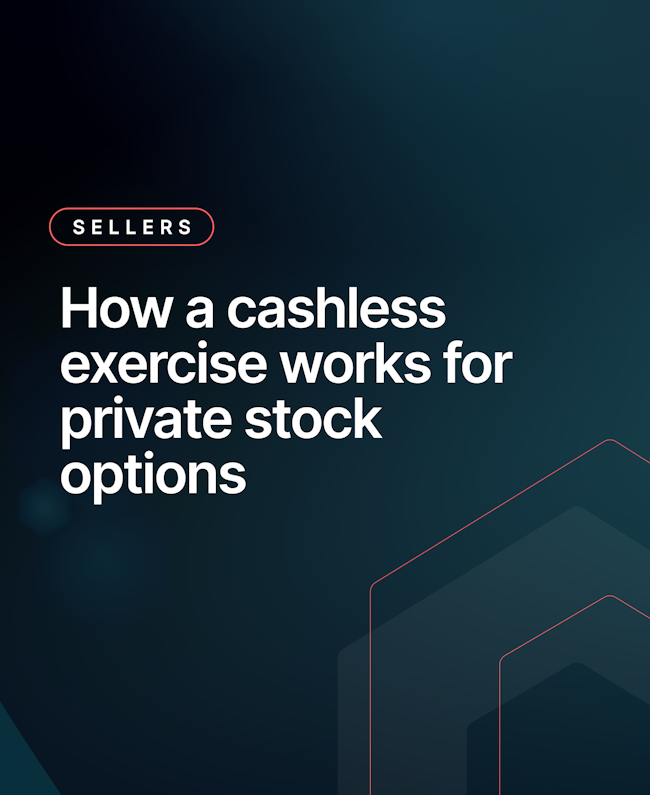 How a cashless exercise works for private stock options