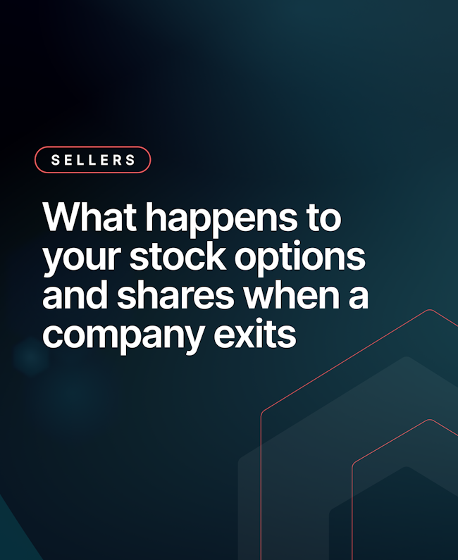What happens to stock options and shares when a company exits