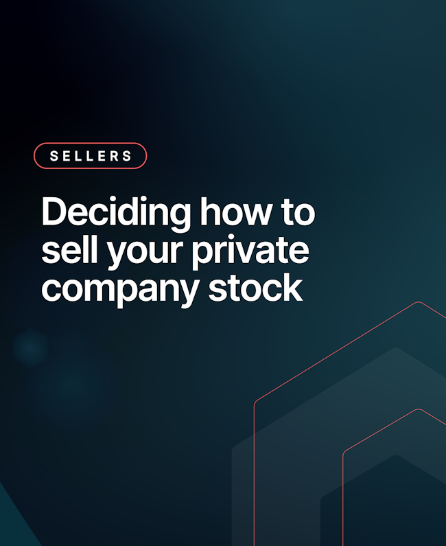 Deciding how to sell your private company stock