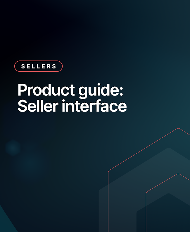 Product guide: seller interface