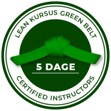 5 dage Lean kursus green belt badge