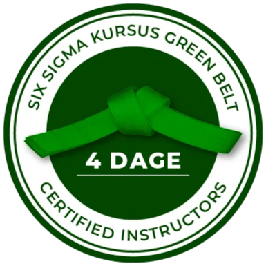 4 dage six sigma kursus green belt badge